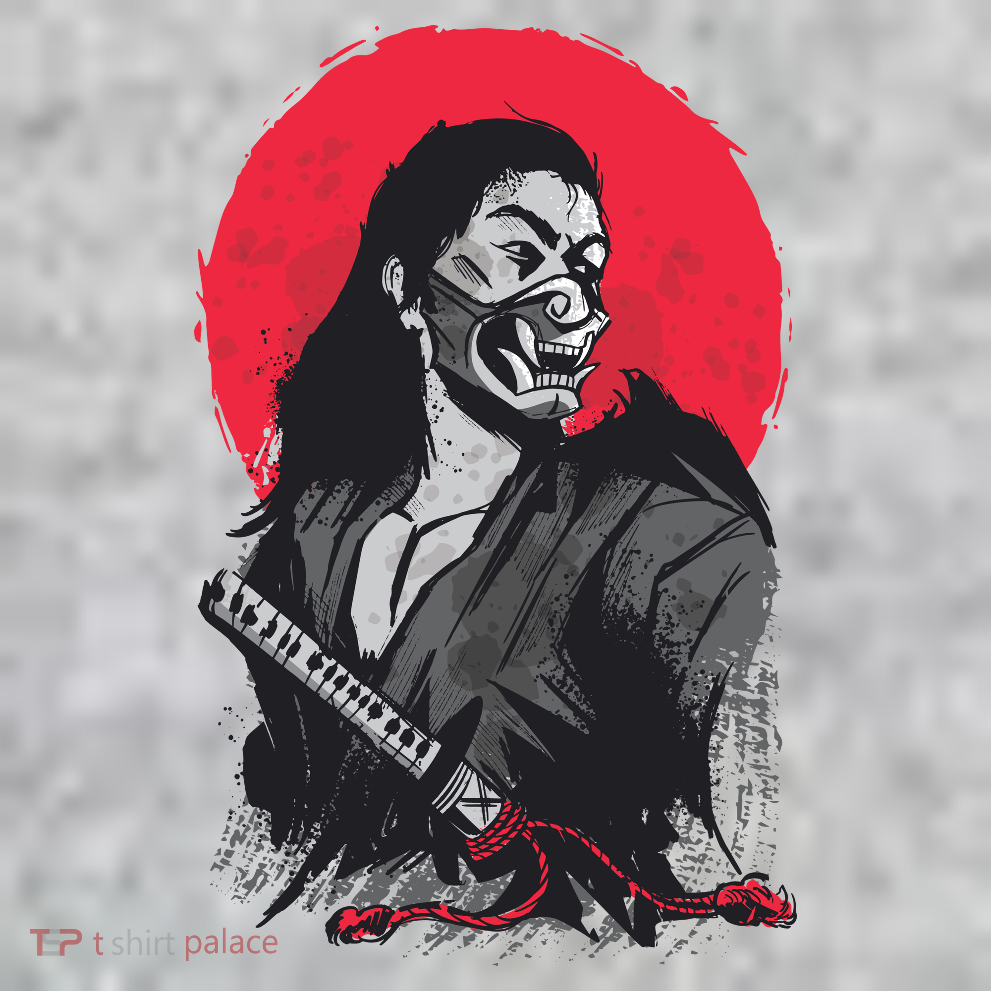 Male Japanese Warrior Kids Hoodie