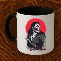 Male Japanese Warrior Coffee Mug thumb 2