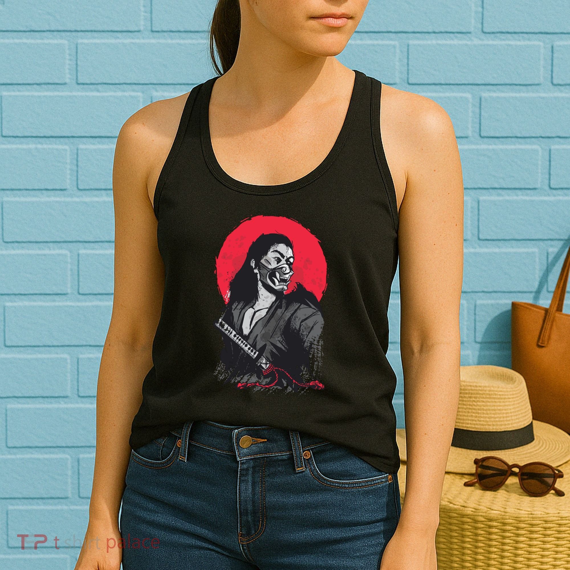 Male Japanese Warrior Women's Tank Top