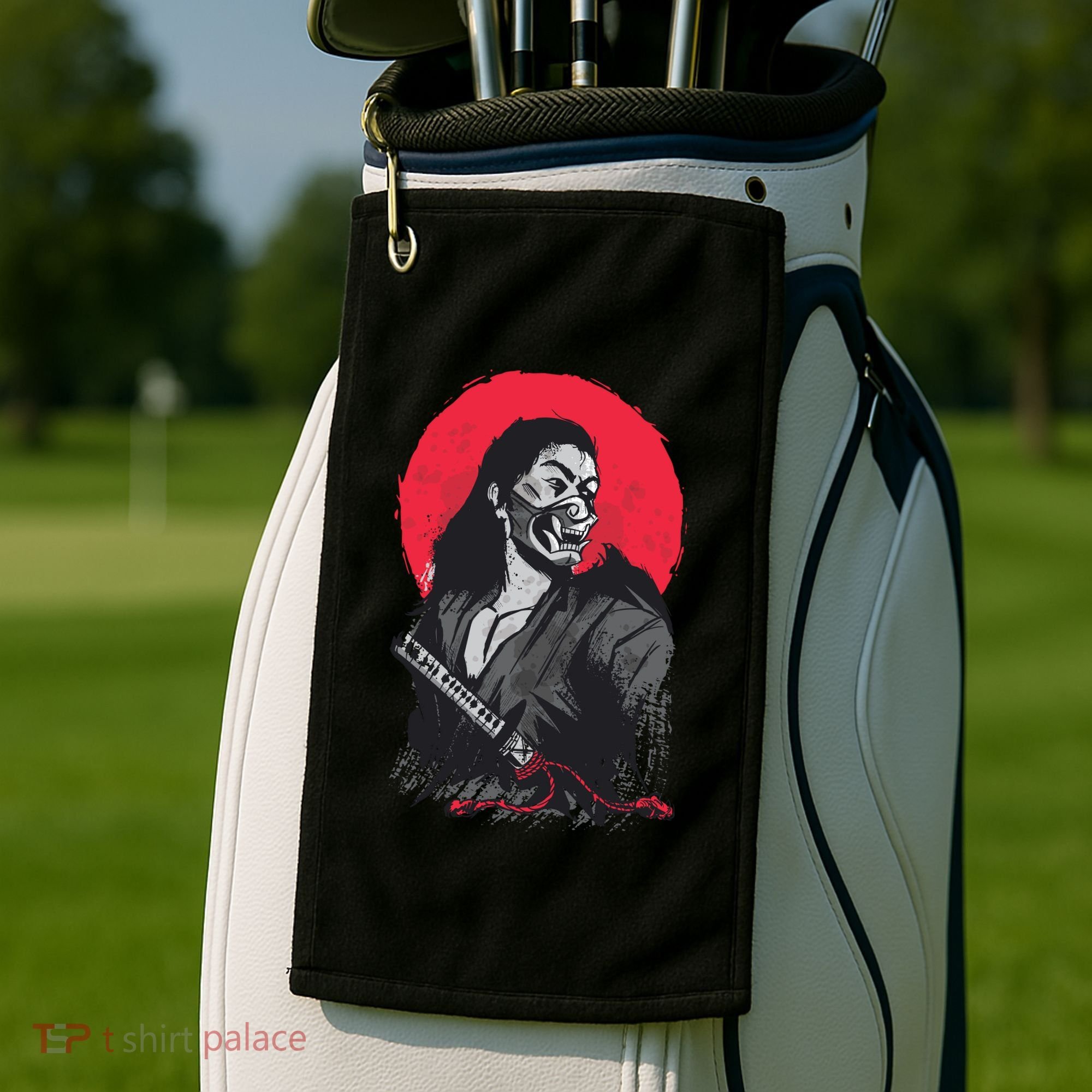 Male Japanese Warrior Golf Towel