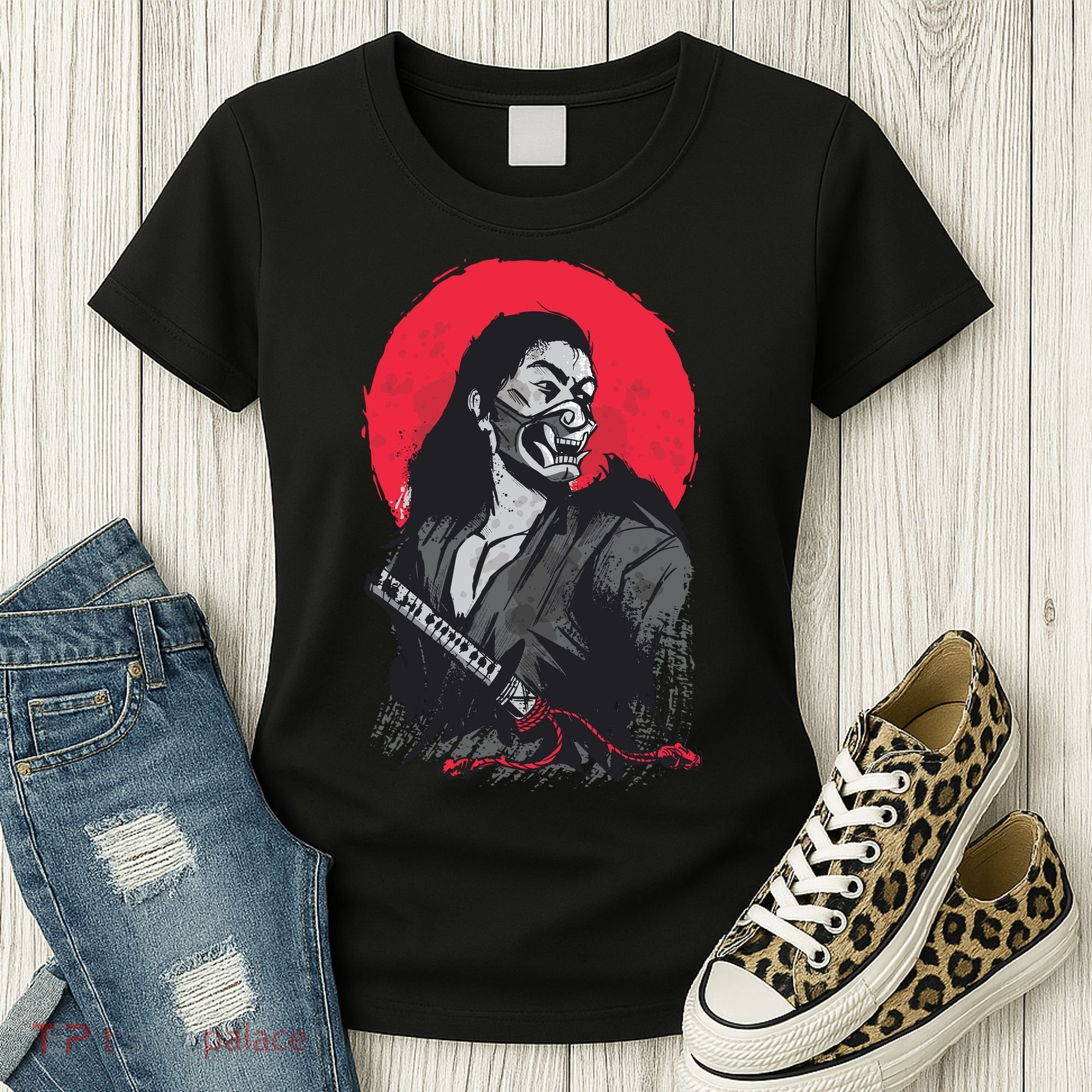 Male Japanese Warrior Women's T-Shirt