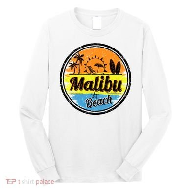 Malibu Beach Retro Circle Long Sleeve Shirt