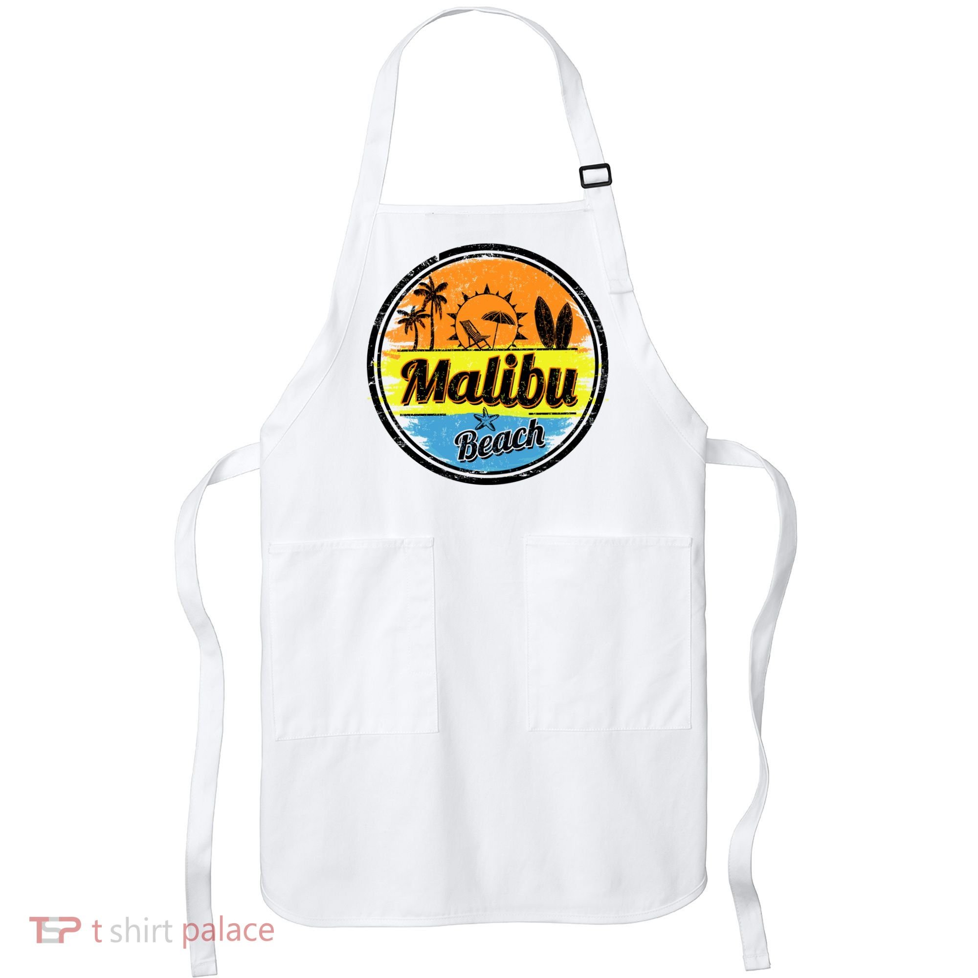 Malibu Beach Retro Circle Apron