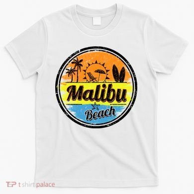 Malibu Beach Retro Circle T-Shirt