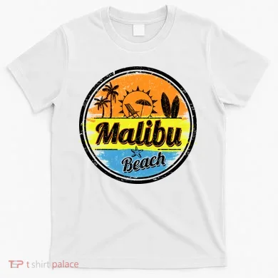 Malibu Beach Retro Circle T-Shirt
