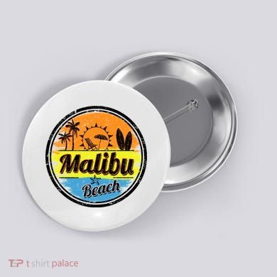 Malibu Beach Retro Circle Button