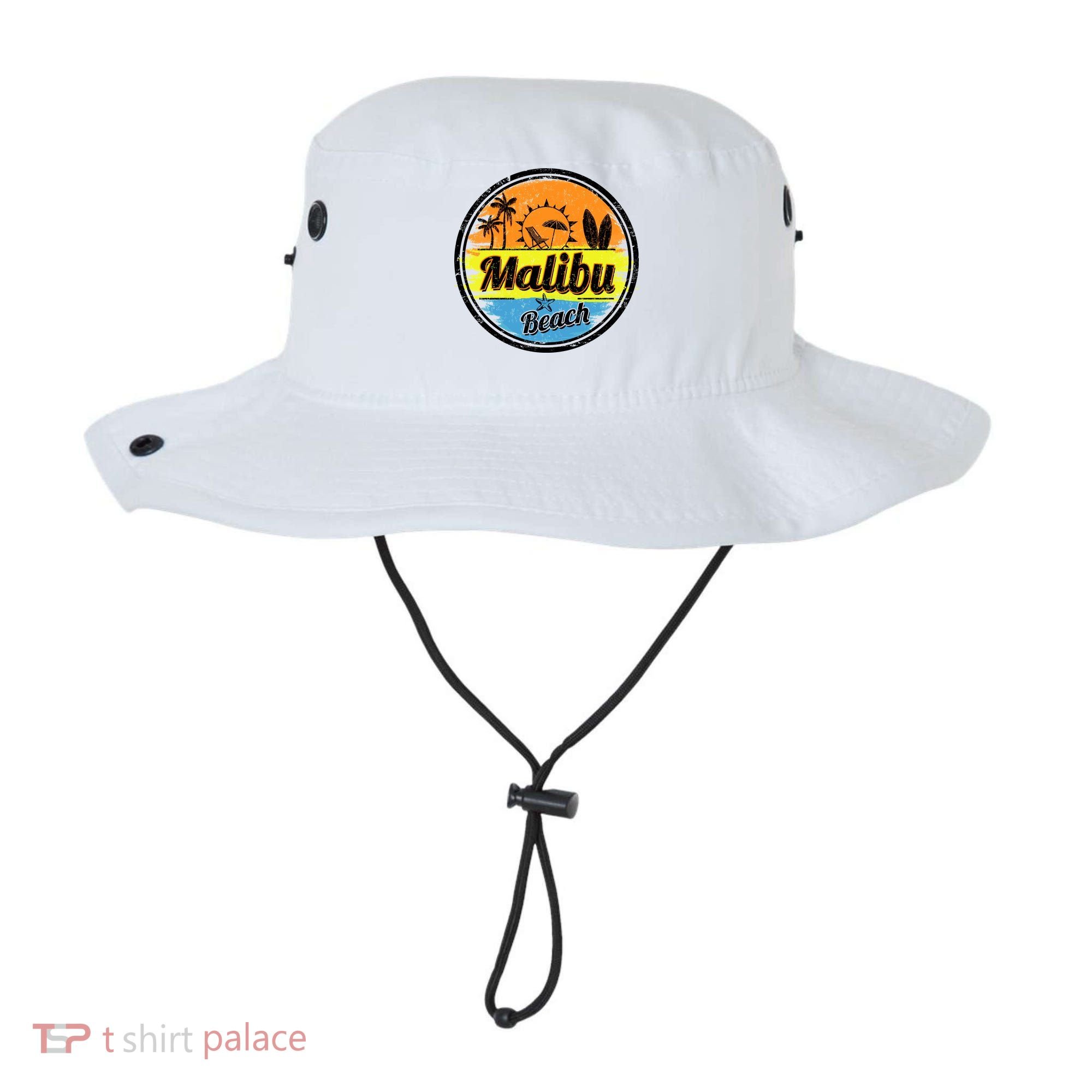 Malibu Beach Retro Circle Bucket Hat