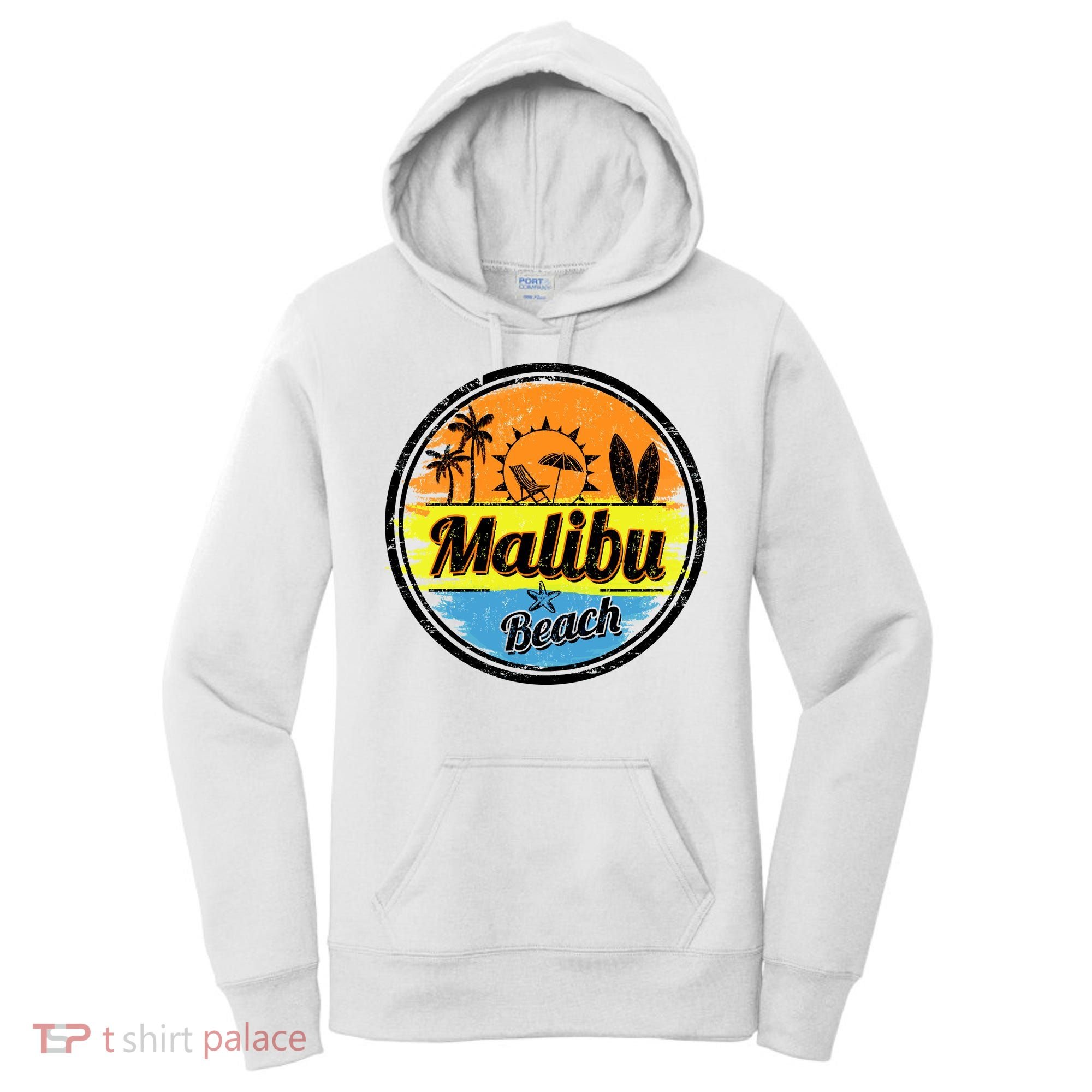 Malibu Beach Retro Circle Women's Hoodie