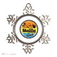 Malibu Beach Retro Circle Ornament thumb 0