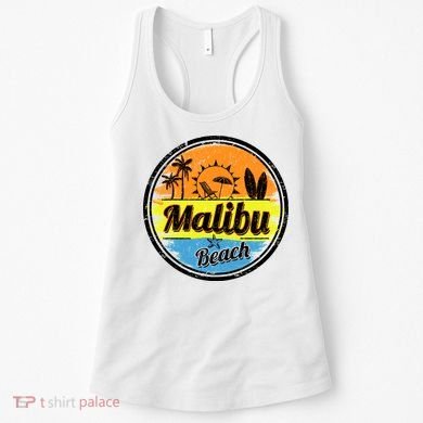 Malibu Beach Retro Circle Women's Tank Top