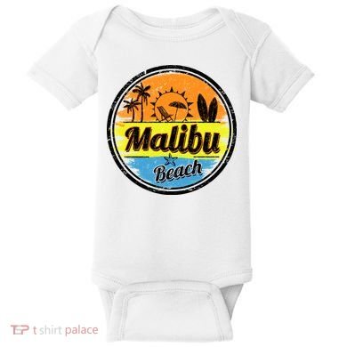 Malibu Beach Retro Circle Baby Bodysuit