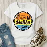 Malibu Beach Retro Circle Women's T-Shirt thumb 3