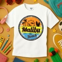 Malibu Beach Retro Circle Kids T-Shirt thumb 3