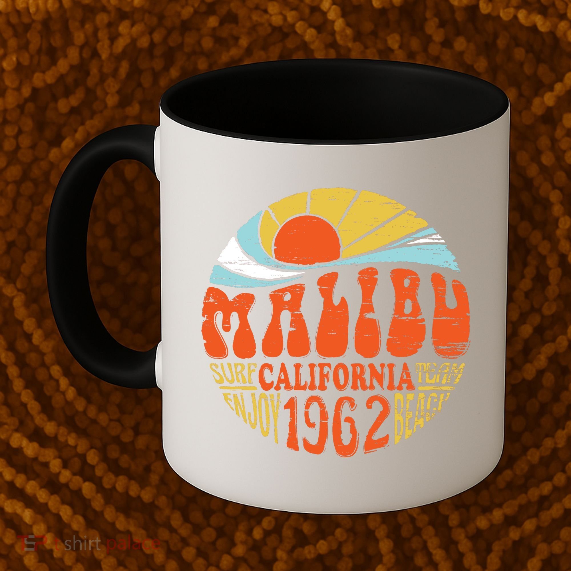 Malibu California Retro Distressed Coffee Mug