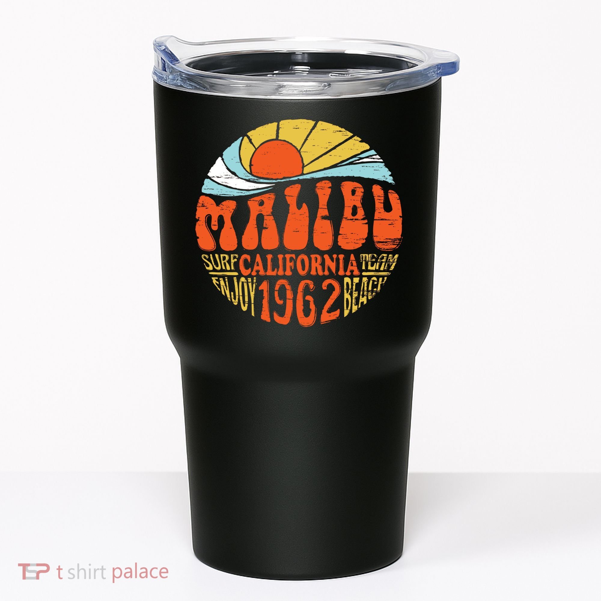Malibu California Retro Distressed Tumbler
