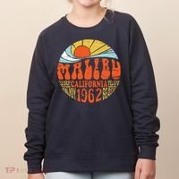 Malibu California Retro Distressed Women's Sweatshirt thumb 0
