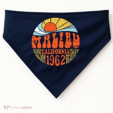 Malibu California Retro Distressed USA-Made Doggie Bandana