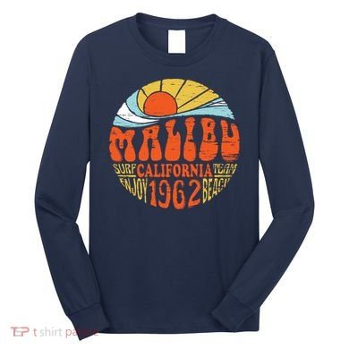 Malibu California Retro Distressed Long Sleeve Shirt