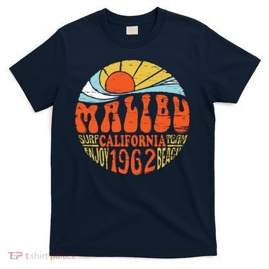 Malibu California Retro Distressed T-Shirt
