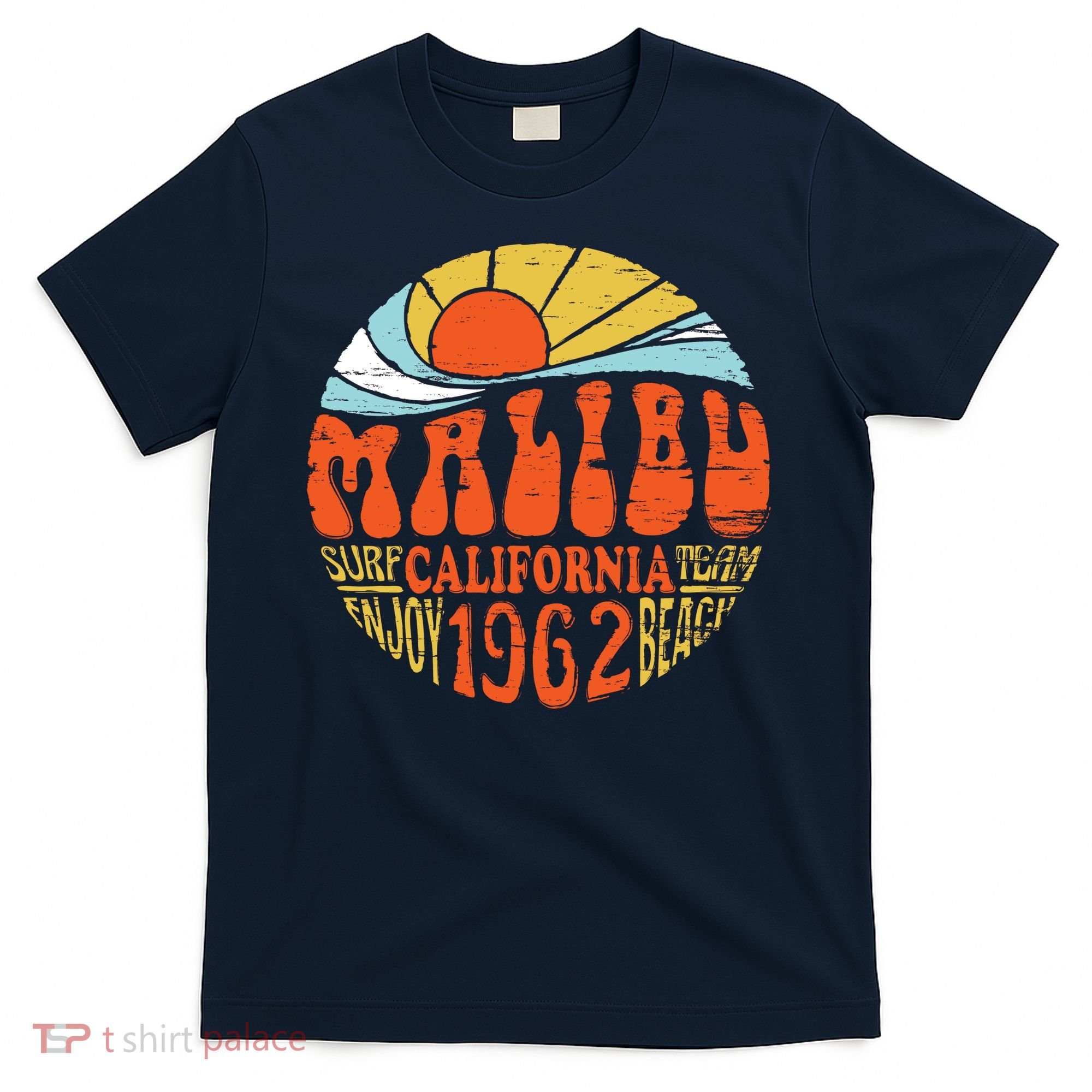 Malibu California Retro Distressed T-Shirt