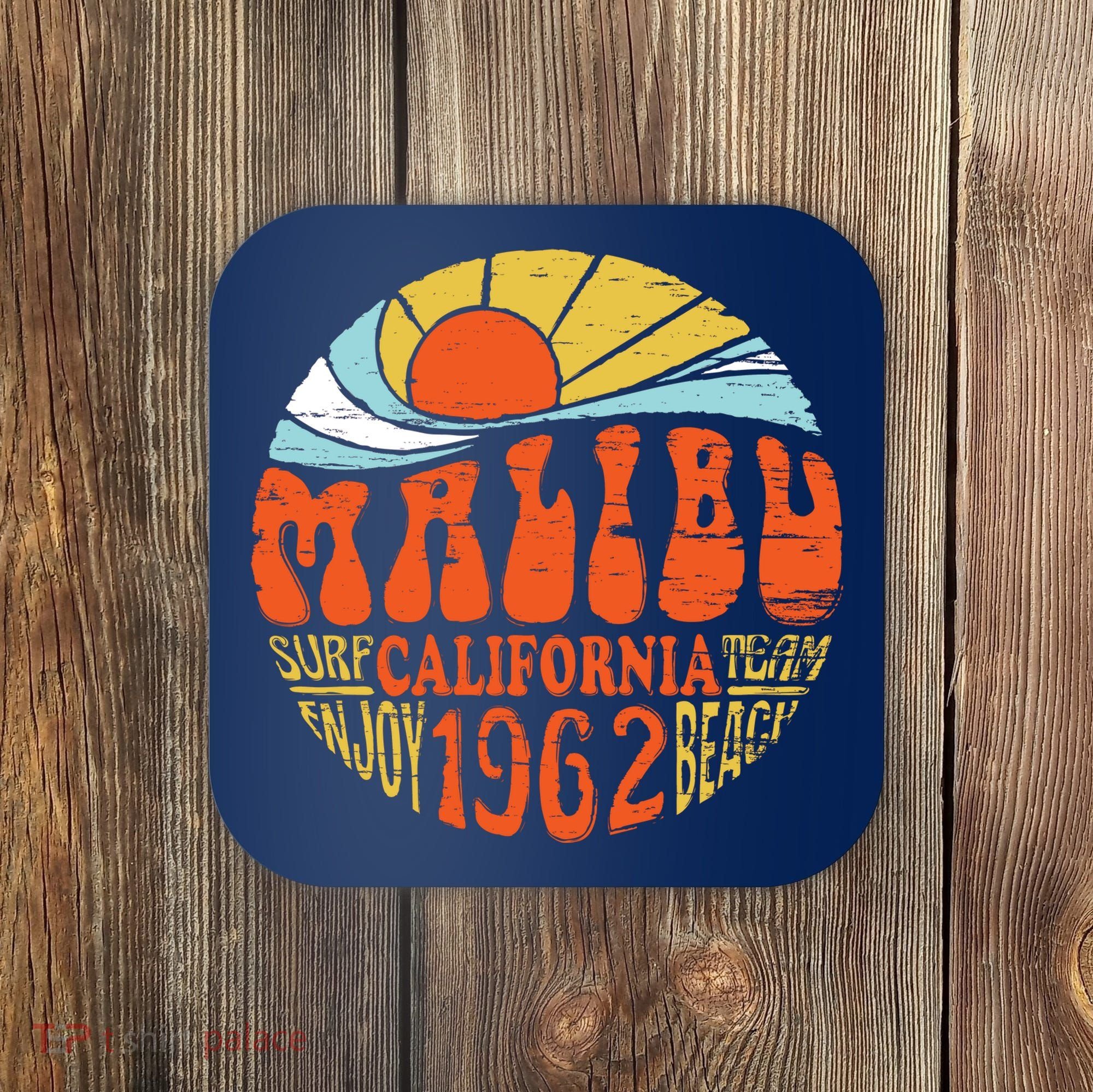 Malibu California Retro Distressed Coaster