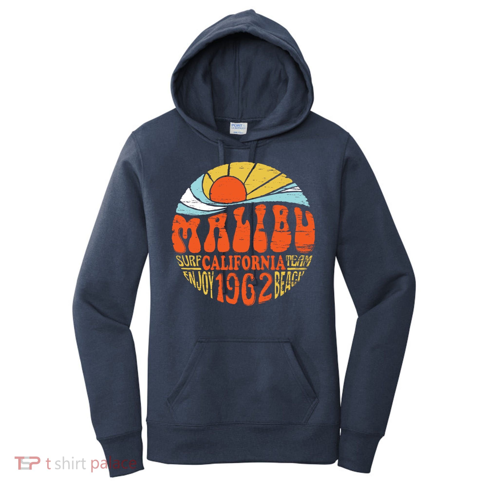 Malibu California Retro Distressed Women's Hoodie