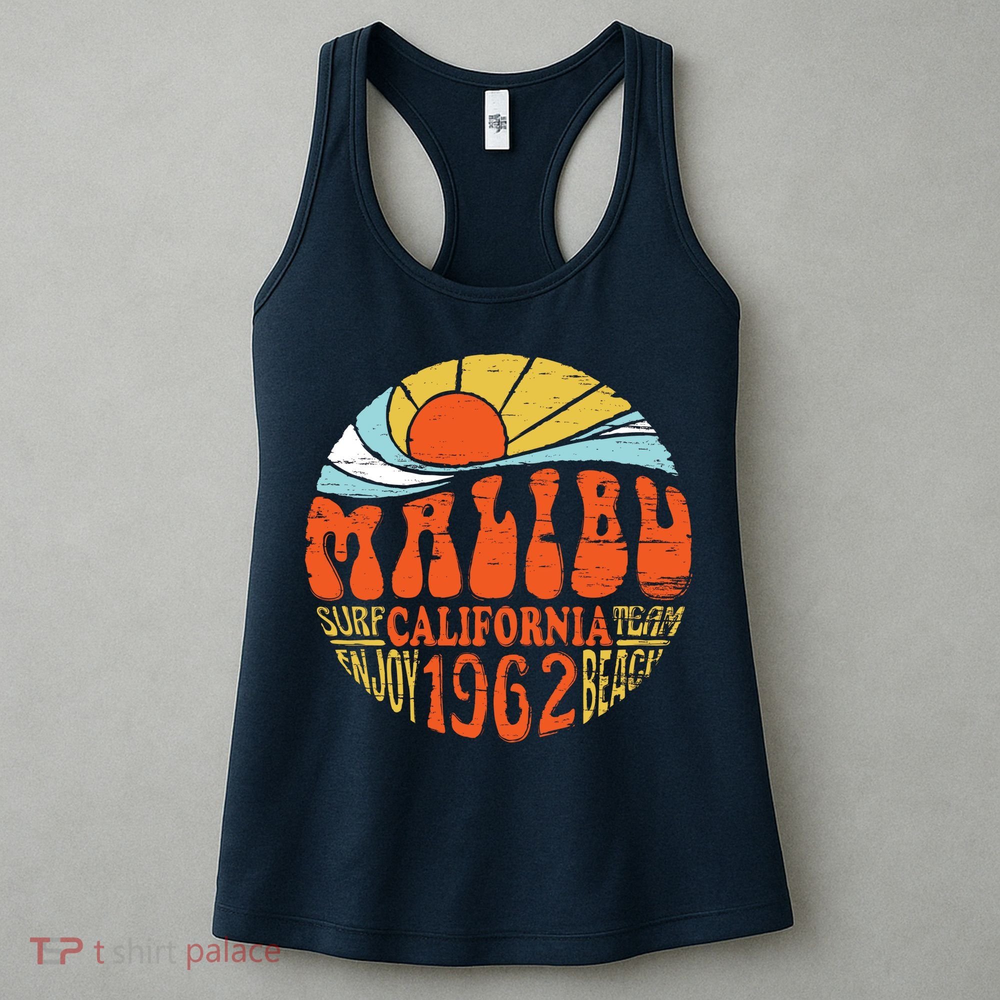Malibu California Retro Distressed Women's Tank Top