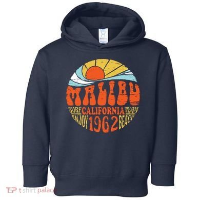 Malibu California Retro Distressed Toddler Hoodie