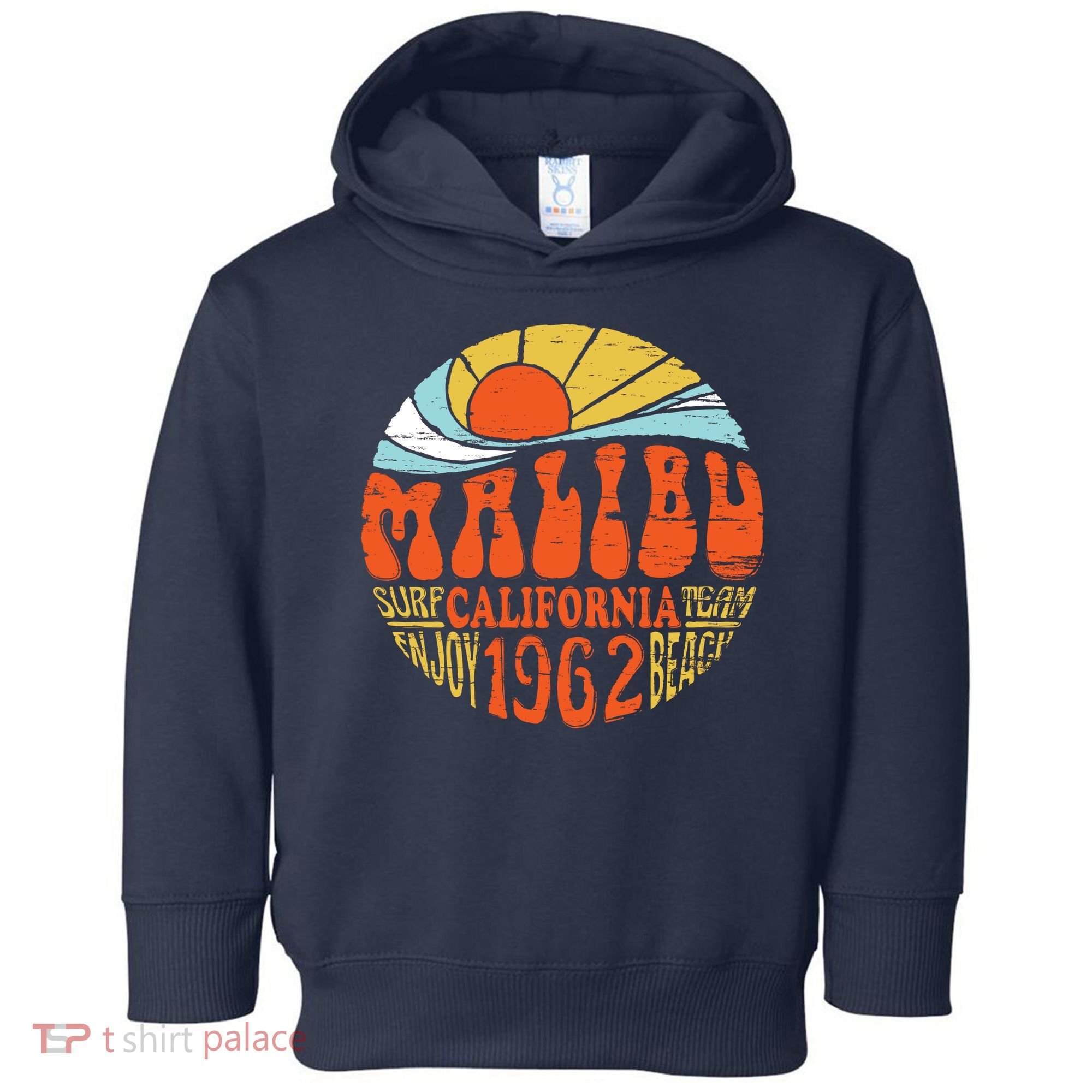 Malibu California Retro Distressed Toddler Hoodie