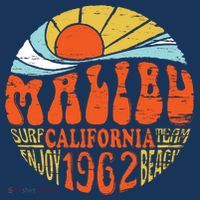 Malibu California Retro Distressed Women's Long Sleeve Shirt thumb 2