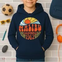 Malibu California Retro Distressed Kids Hoodie thumb 2