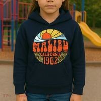 Malibu California Retro Distressed Kids Hoodie thumb 3