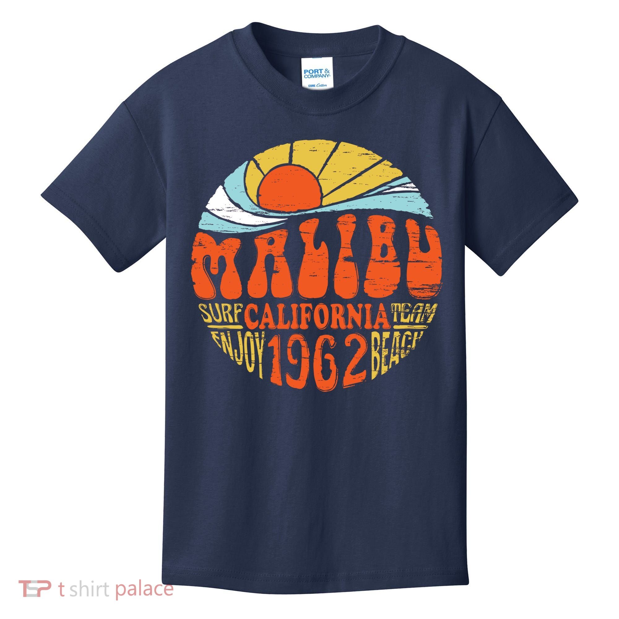 Malibu California Retro Distressed Kids T-Shirt