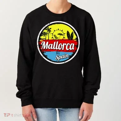 Mallorca Spain Retro Circle Women's Sweatshirt