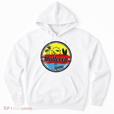 Mallorca Spain Retro Circle Hoodie
