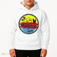 Mallorca Spain Retro Circle Hoodie thumb 2