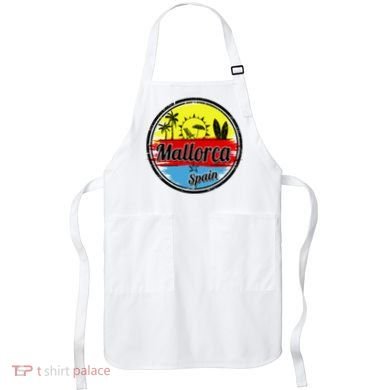 Mallorca Spain Retro Circle Apron