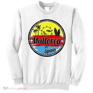 Mallorca Spain Retro Circle Sweatshirt