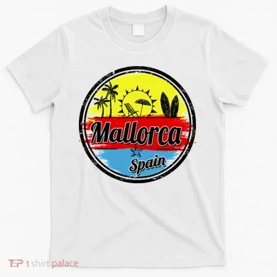 Mallorca Spain Retro Circle T-Shirt