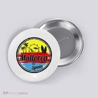 Mallorca Spain Retro Circle Button thumb 0