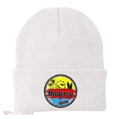 Mallorca Spain Retro Circle Beanie