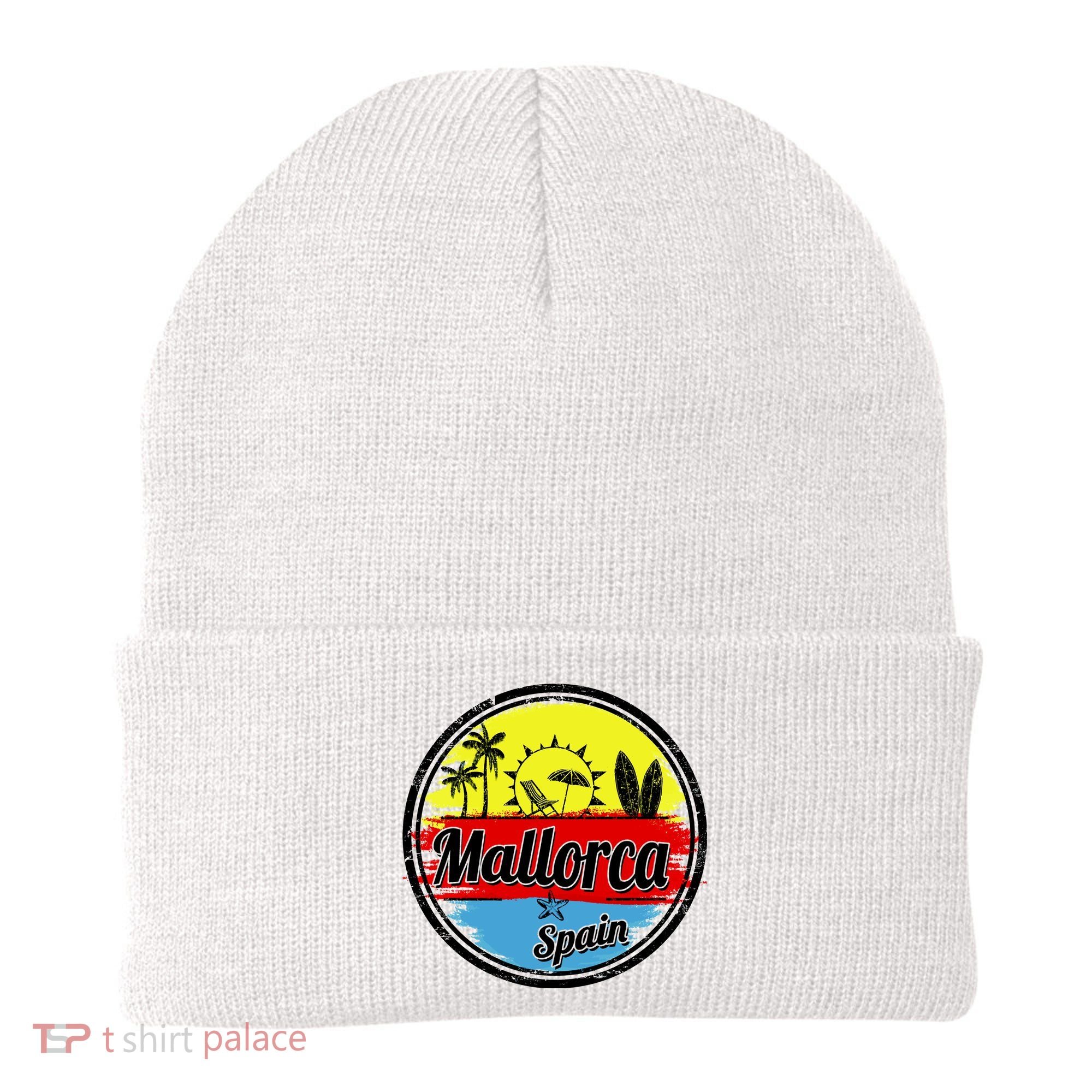 Mallorca Spain Retro Circle Beanie