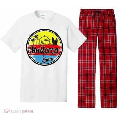 Mallorca Spain Retro Circle Pajama Set