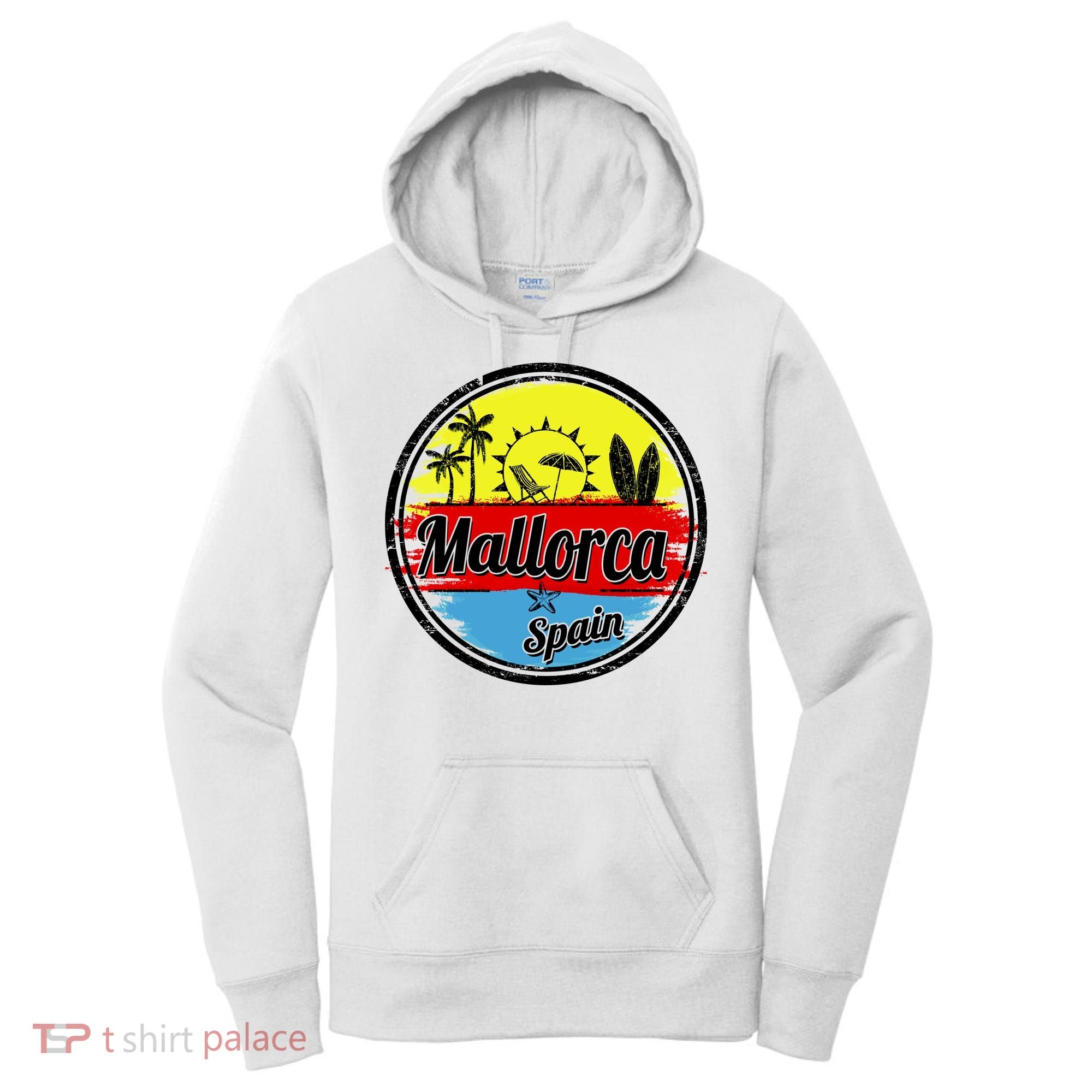Mallorca Spain Retro Circle Women's Hoodie