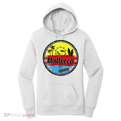 Mallorca Spain Retro Circle Women's Hoodie