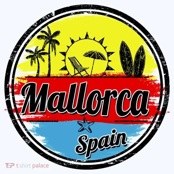 Mallorca Spain Retro Circle Women's Hoodie