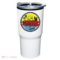 Mallorca Spain Retro Circle Tumbler thumb 0