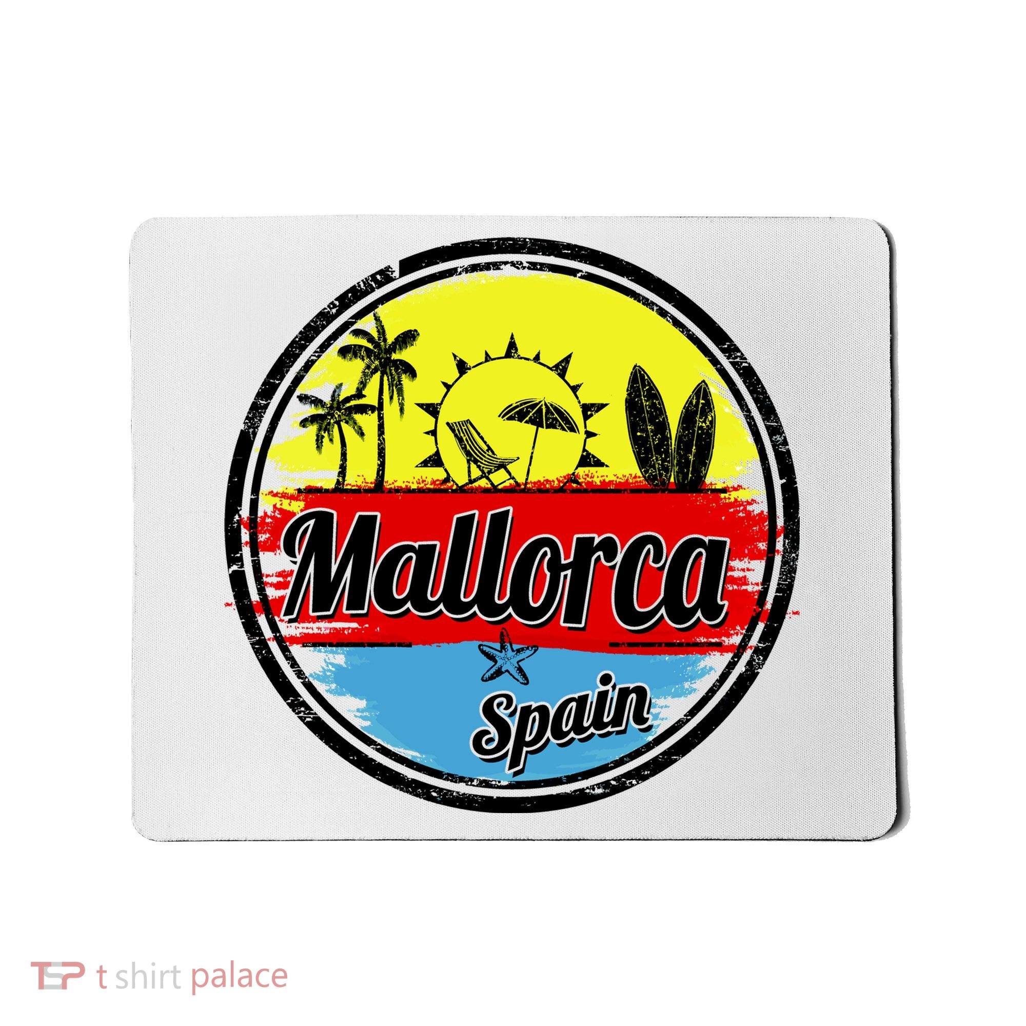 Mallorca Spain Retro Circle Mousepad
