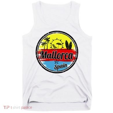 Mallorca Spain Retro Circle Tank Top