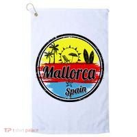 Mallorca Spain Retro Circle Golf Towel thumb 0